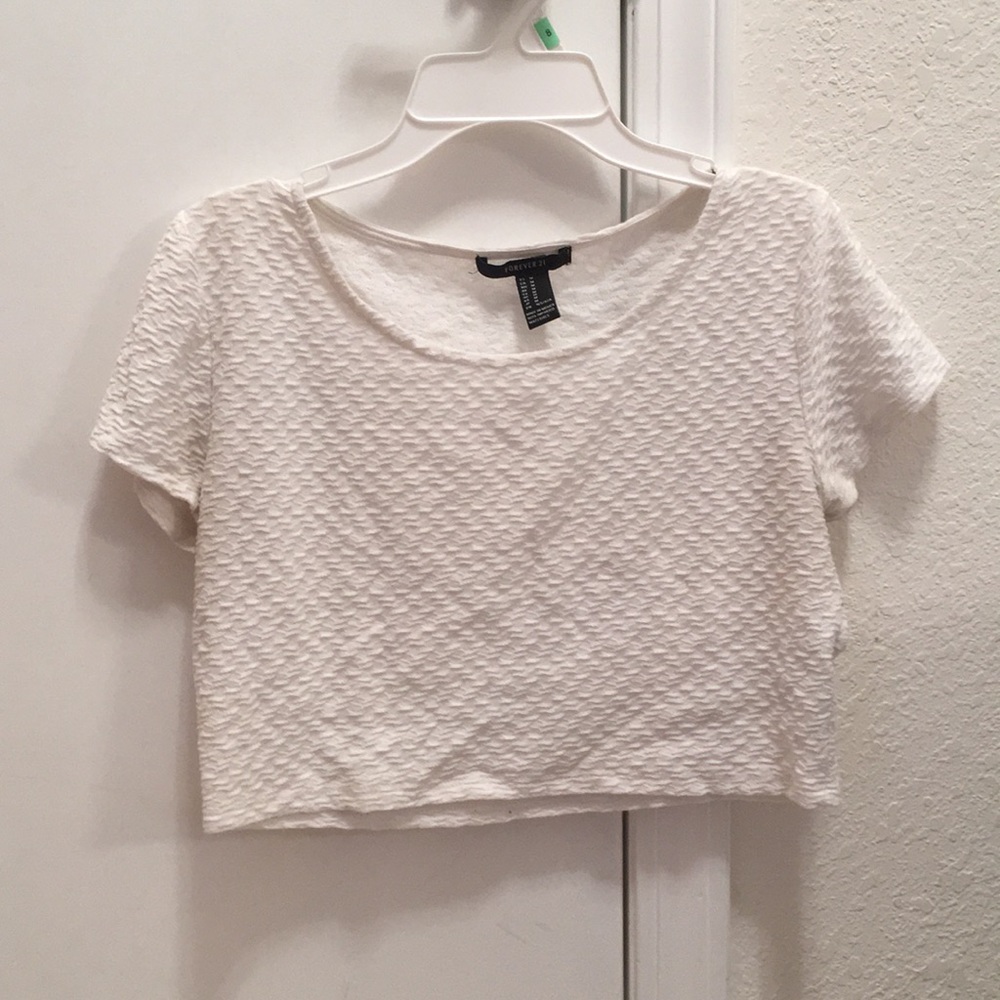 White crop top